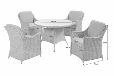 Antigua 4 Seat Dining Set - image 3